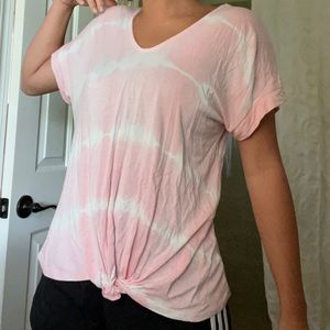Francesca’s pink tie dye blouse